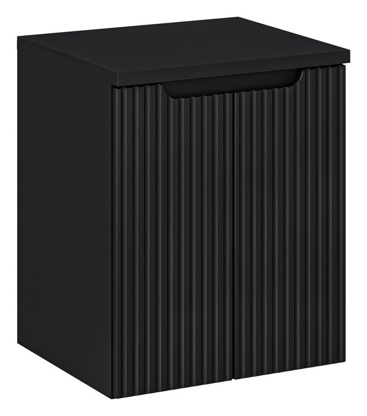 WASCHTISCHUNTERSCHRANK 50 cm 2Teile - Nova Black N BM119 in Schwarz/Matt - Schwarz, Holz (50/57/40cm)