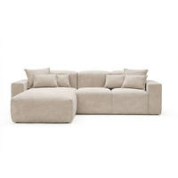ECKSOFA Leni Beige Links - Beige, Holz/Textil (265/180cm) - Graingold