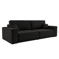 SCHLAFSOFA BEST und Bettkasten Stoff Cord-Poso Schwarz - Schwarz, Holz (246/83/98cm) - Kaiser Möbel
