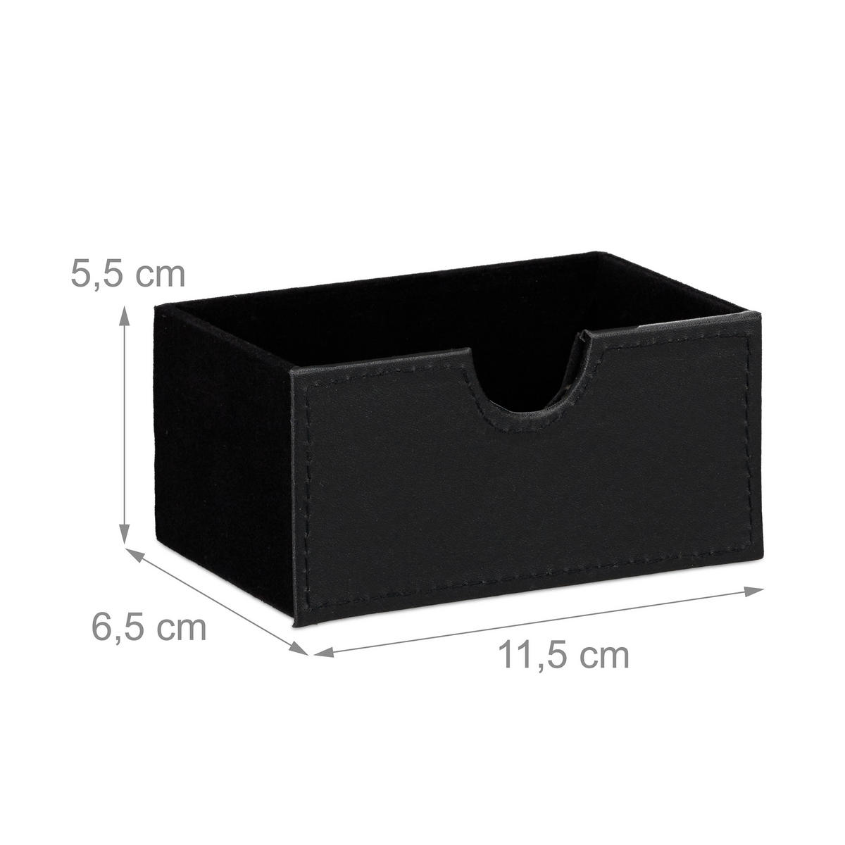 STIFTEHALTER - Schwarz, Wellpappe/Kunststoff (11.5/26/10.5cm) - Relaxdays