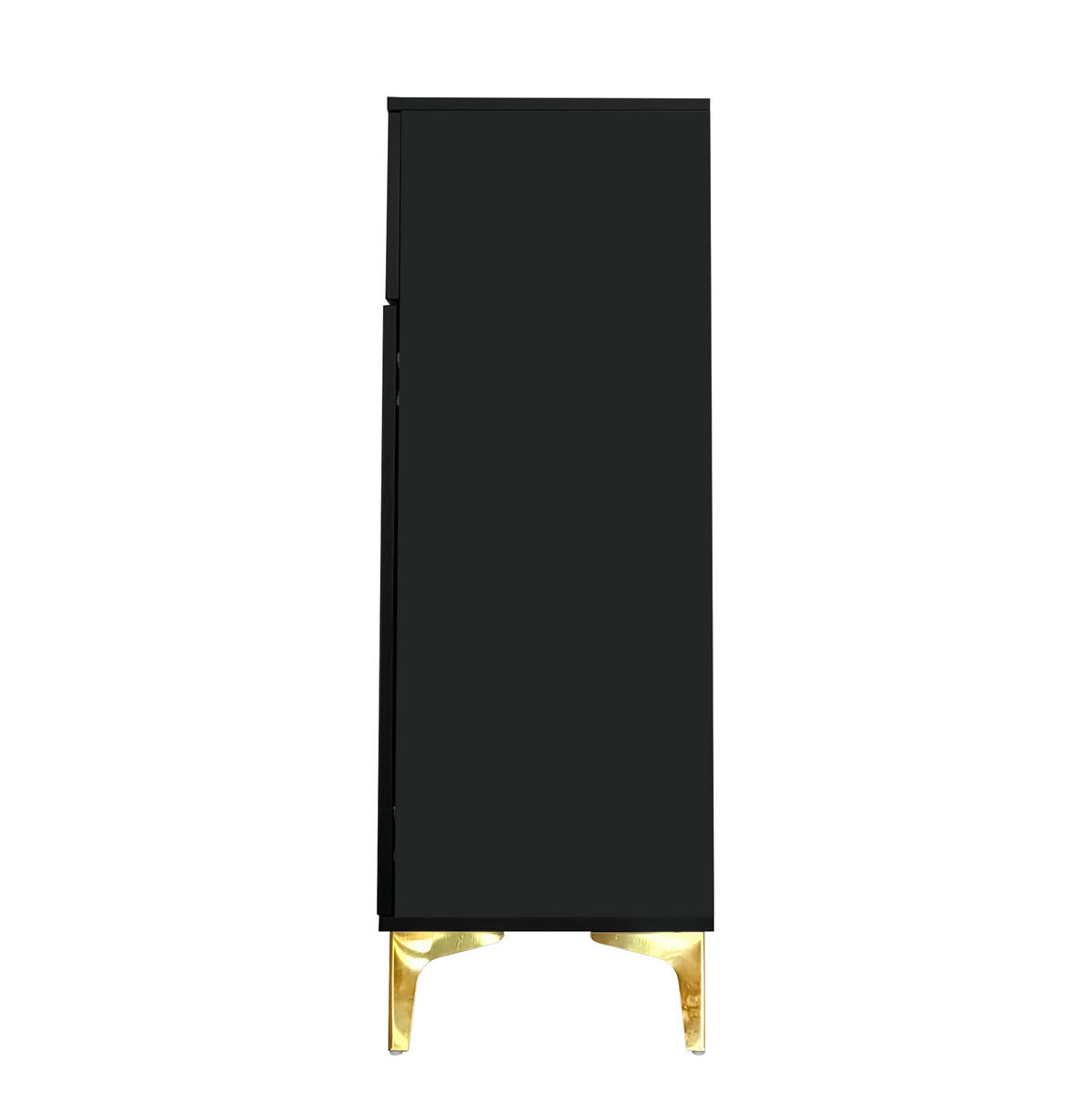 SIDEBOARD aus Spanplatte 83x35x101 cm Schwarz mit 2 Schubladen und verstellbaren Einlegeböden - Schwarz, Holzwerkstoff (83/101/35cm) - IVMEU