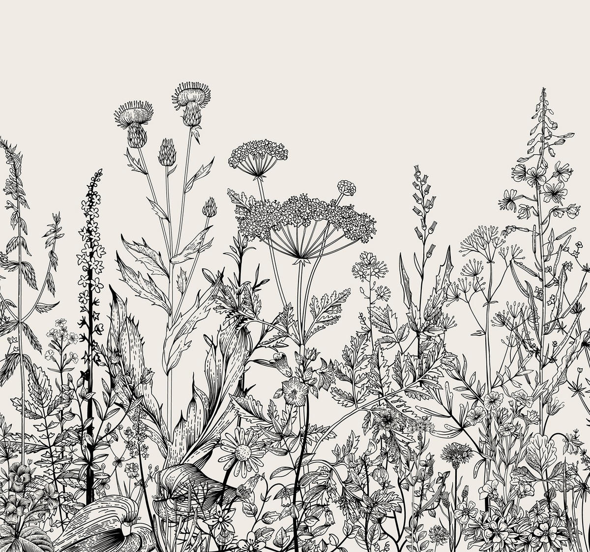 ROLLO LICHTDURCHLÄSSIG 150x140 cm Graue Blumen - Grau, Textil (150/140cm) - TULUP