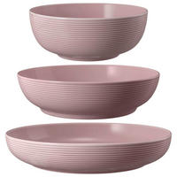FOODBOWL Beat Color Glaze Altrosa 20/25/28 cm 3er Set - Dunkelrosa, Keramik (1cm) - Seltmann Weiden