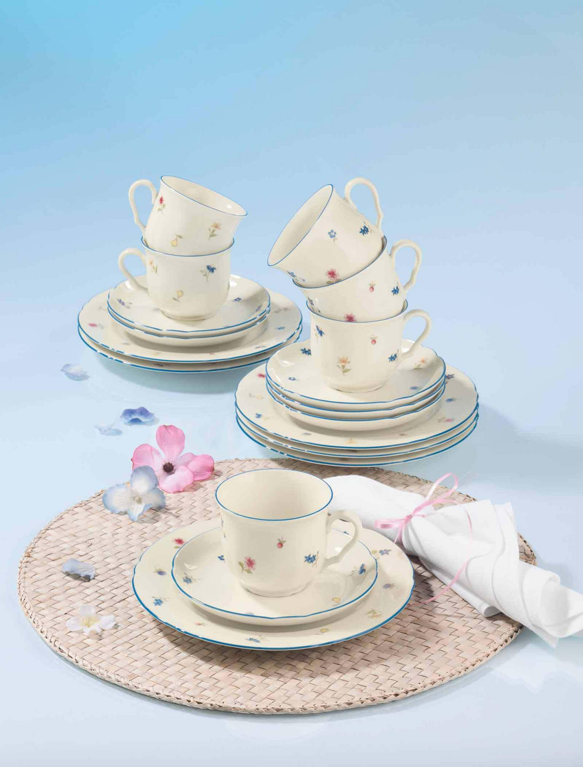 KOMBISERVICE Marieluise Streublume bunt 42er Set - Multicolor, Keramik (1/1/1cm) - Seltmann Weiden