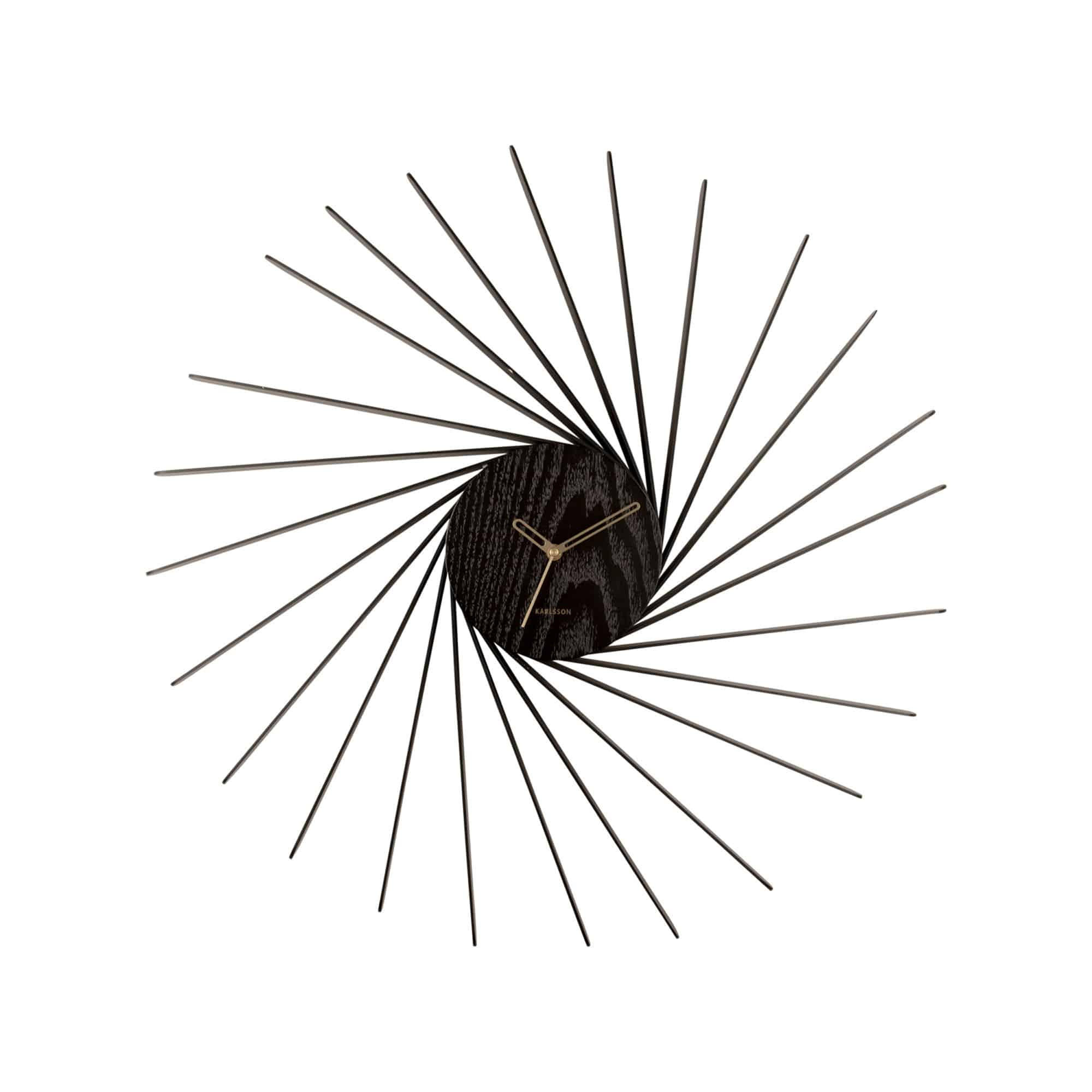 WANDUHR Helix Schwarz 68/6.5/68 cm - Schwarz, Holz (6.5/68/68cm) - Karlsson