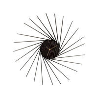 WANDUHR Helix Schwarz 68/6.5/68 cm - Schwarz, Holz (6.5/68/68cm) - Karlsson