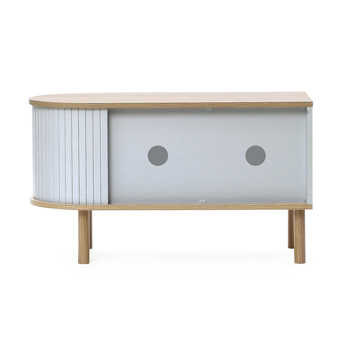 COUCHTISCH mit 2 Türen | B80 x T40 x H45 cm - Grau, Holzwerkstoff (40/80/45cm) - Hometopia