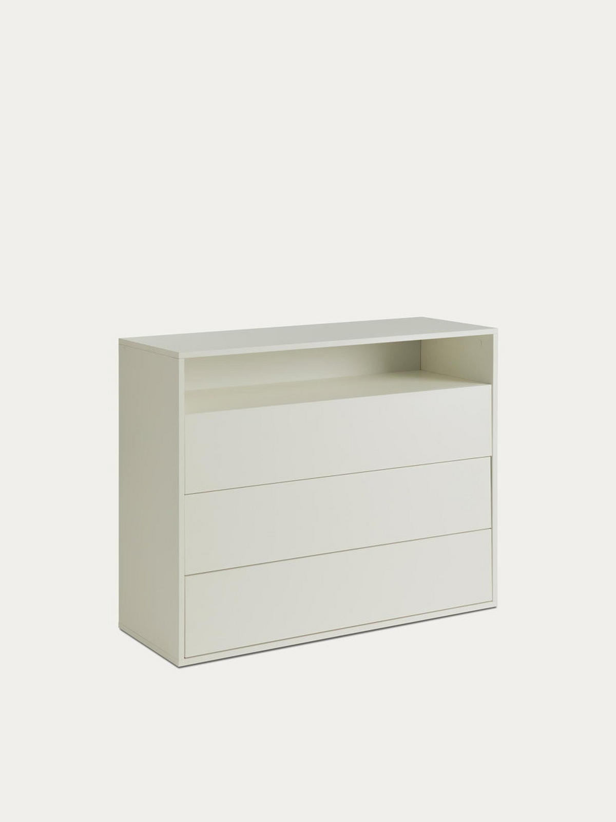 KOMMODE Hegas Weiß 103.5 cm x 83.8 cm - Weiß, Holzwerkstoff (103/83/40cm) - Kenay Home