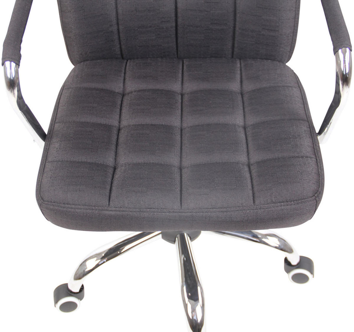 BÜROSTUHL Tenor, Stoff Schwarz - Schwarz, Textil/Metall (56/109/60cm) - TPFLiving