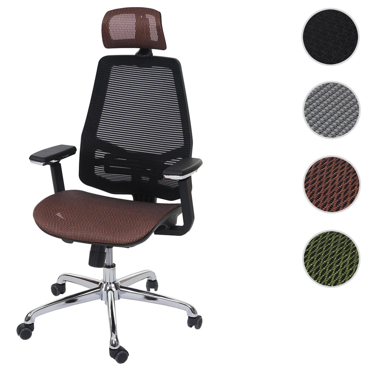BÜROSTUHL Orange, Schwarz - Schwarz/Orange, Textil (65/120/62cm) - MCW