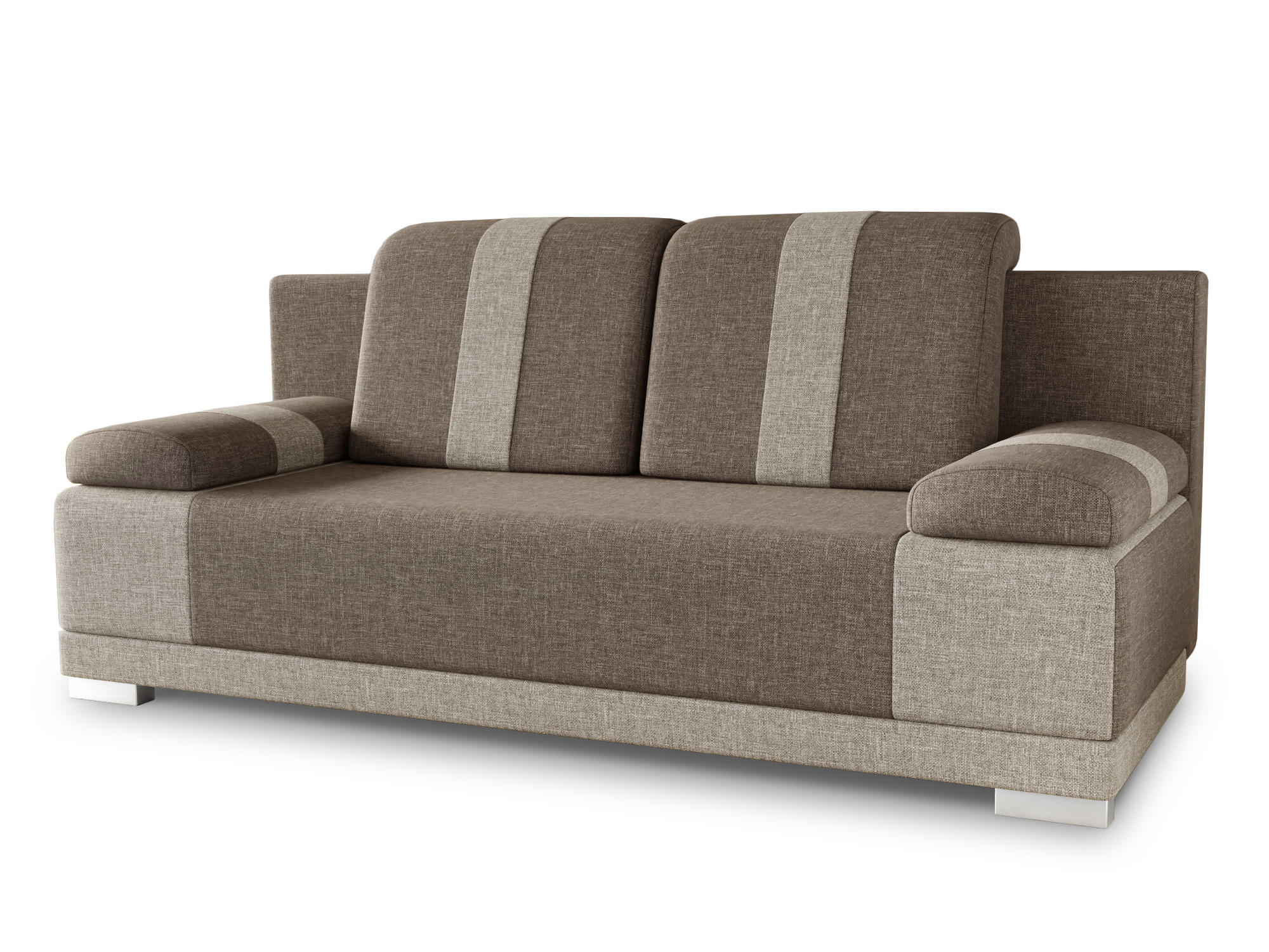 SCHLAFSOFA Imola - Beige/Silberfarben, Holz/Kunststoff (195/87/85cm)