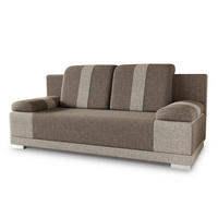 SCHLAFSOFA Imola - Beige/Silberfarben, Holz/Kunststoff (195/87/85cm)