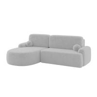 ECKSOFA mit Schlaffunktion und Bettkasten LIRA-L - 264x172x89 Hellgrau - Hellgrau, Holzwerkstoff/Textil (264/172cm) - ALTDECOR