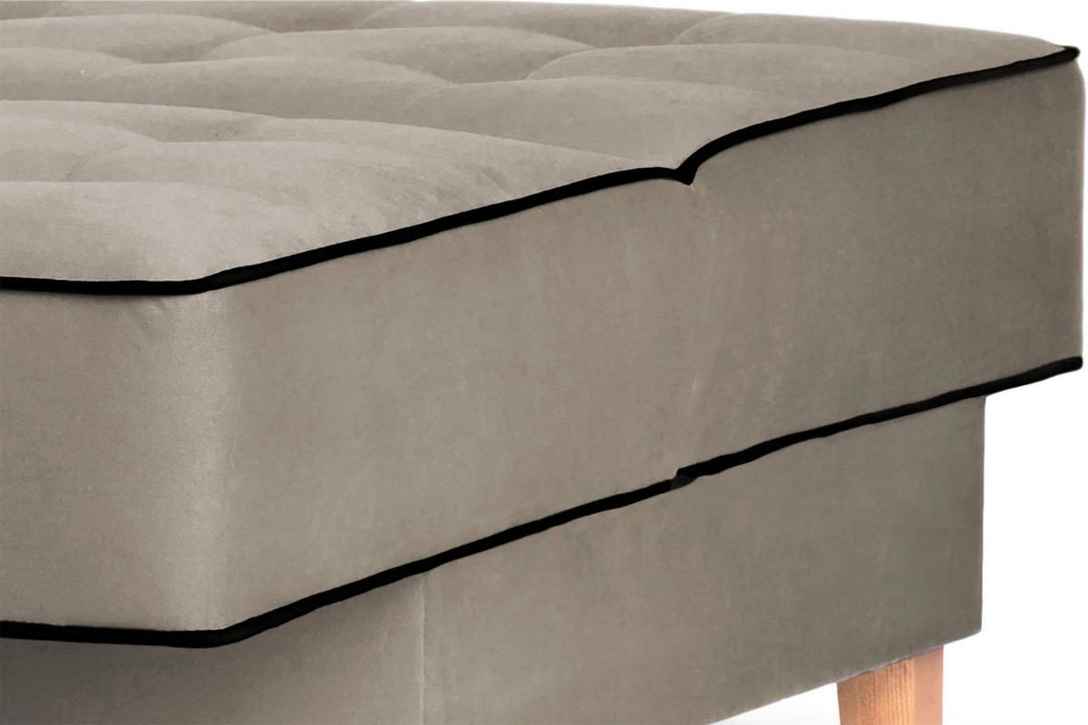 3-SITZER-SCHLAFSOFA DOZER Velours, beige/braun - Beige/Braun, Textil (197/94/93cm) - KONSIMO®
