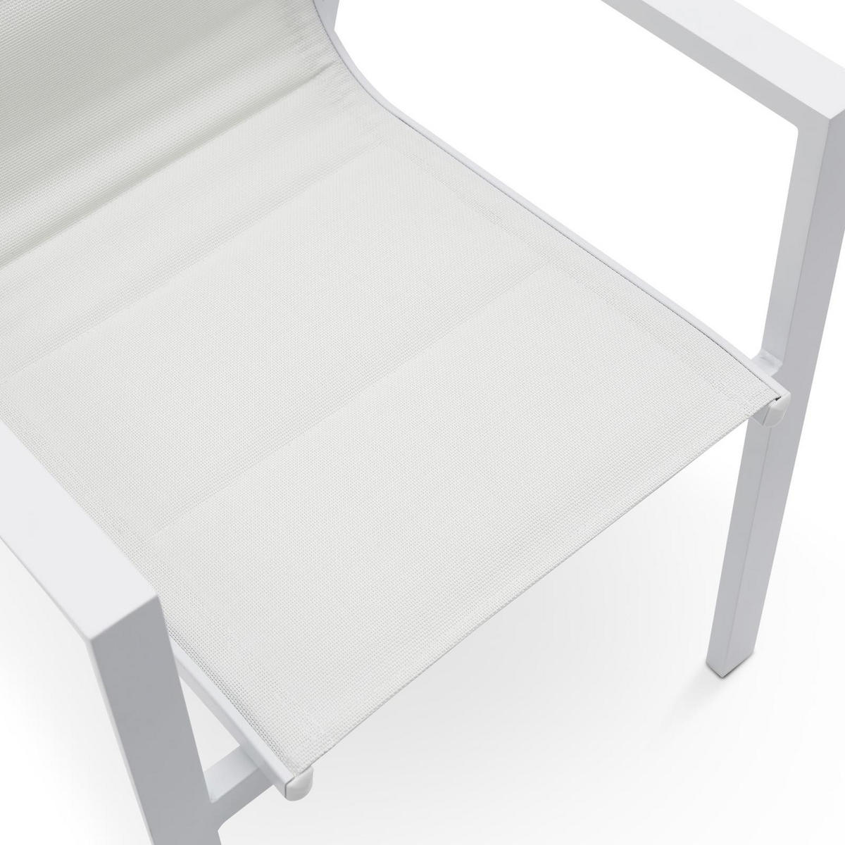 GARTENSTÜHLE TRAPANI 6er-Set weiß - Weiß, Textil (42/91/43cm) - IDIMEX
