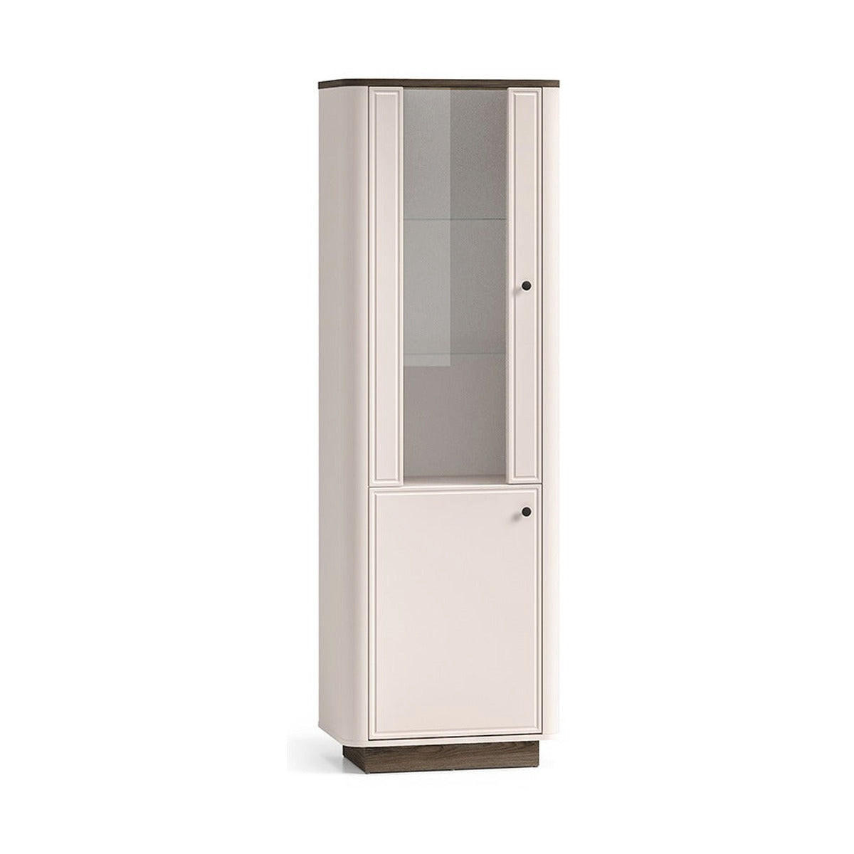 hi-markt Vitrine Kaschmir, Eiche 65x200x40 cm