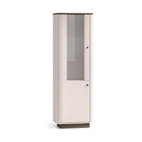 VITRINE – 65 cm – Vilavio – Kaschmir / Eichefarben - Kaschmir/Eichefarben, Holzwerkstoff (65/200/40cm) - hi-markt