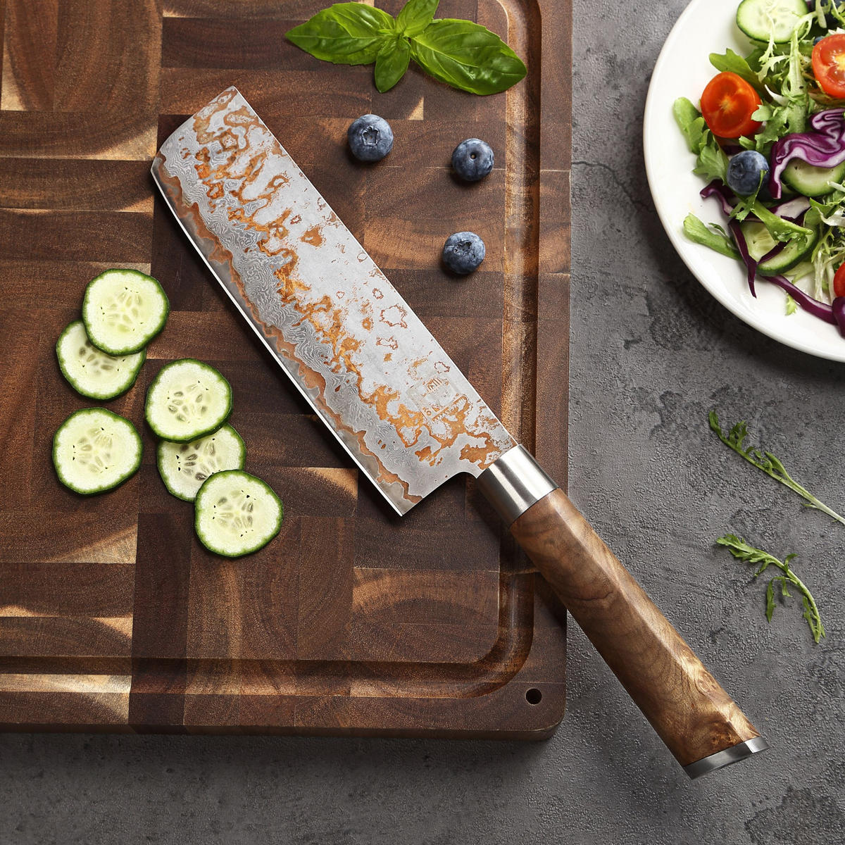 NAKIRI 17 cm - Ahornfarben, Holz/Metall (31cm) - Zayiko