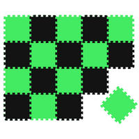 SPIELMATTE ab Null - 180/90 cm Puzzlematte Schwarz - Multicolor, Kunststoff (30/30cm) - Littletom