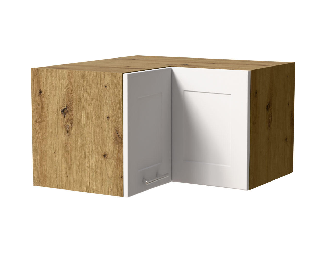 ECKHÄNGESCHRANK Oslo W12/60/36 Eiche Artisan / Weiß Matt 60 / 60 / 36cm - Eiche Artisan/Weiß, Holz/Holzwerkstoff (60/36/60cm) - Feldmann-Wohnen
