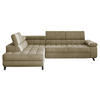 ECKSOFA Nord, Seite: Links - Schwarz/Naturfarben, Holz/Textil (264/203cm) - MIRJAN24