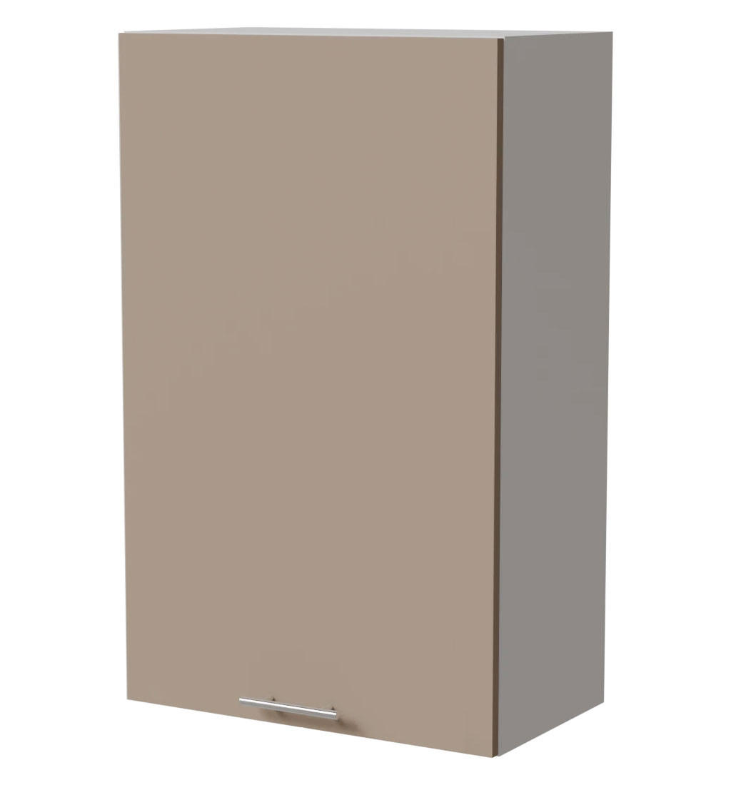 HÄNGESCHRANK Brerra W4/60/1 Weiß / RAL 1019 graubeige Matt 60 / 32,5 / 96cm - Graubraun/Weiß, Holz/Holzwerkstoff (60/96/32.5cm) - Feldmann-Wohnen