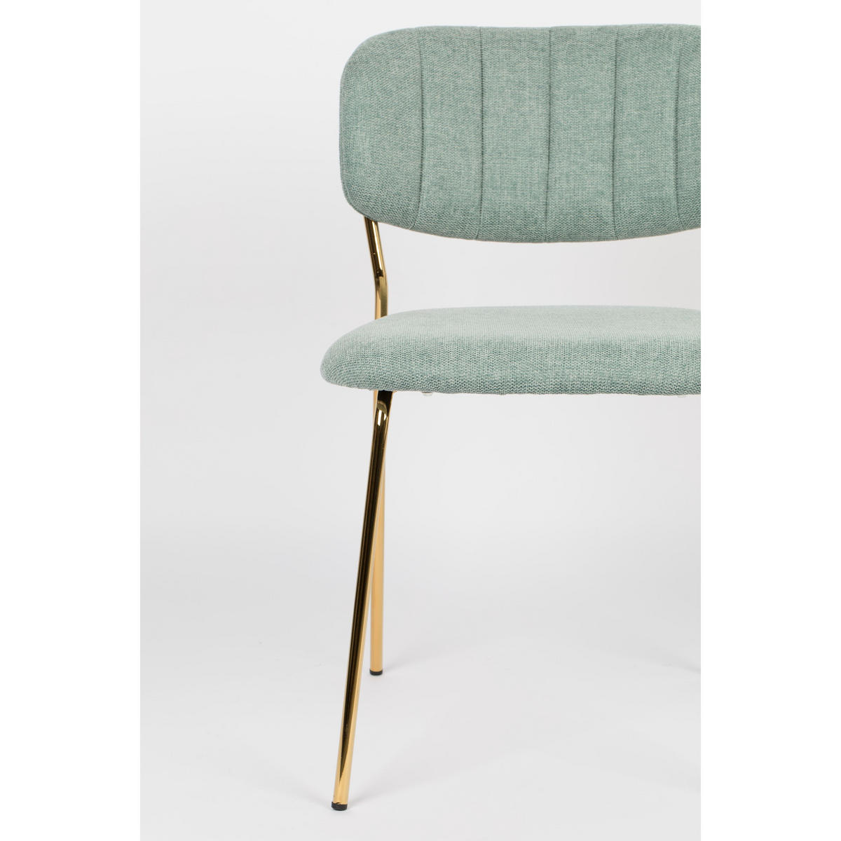 ESSZIMMERSTUHL Jolien Gold/ Hellgrün - 2 er Set - Mintgrün, Textil (48/77/56cm) - Housecraft Living