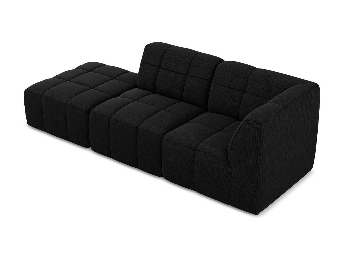 ECKSOFA Links Samt Stoff Grau - Taupe/Schwarz, Holzwerkstoff/Kunststoff (178/166cm) - Makamii