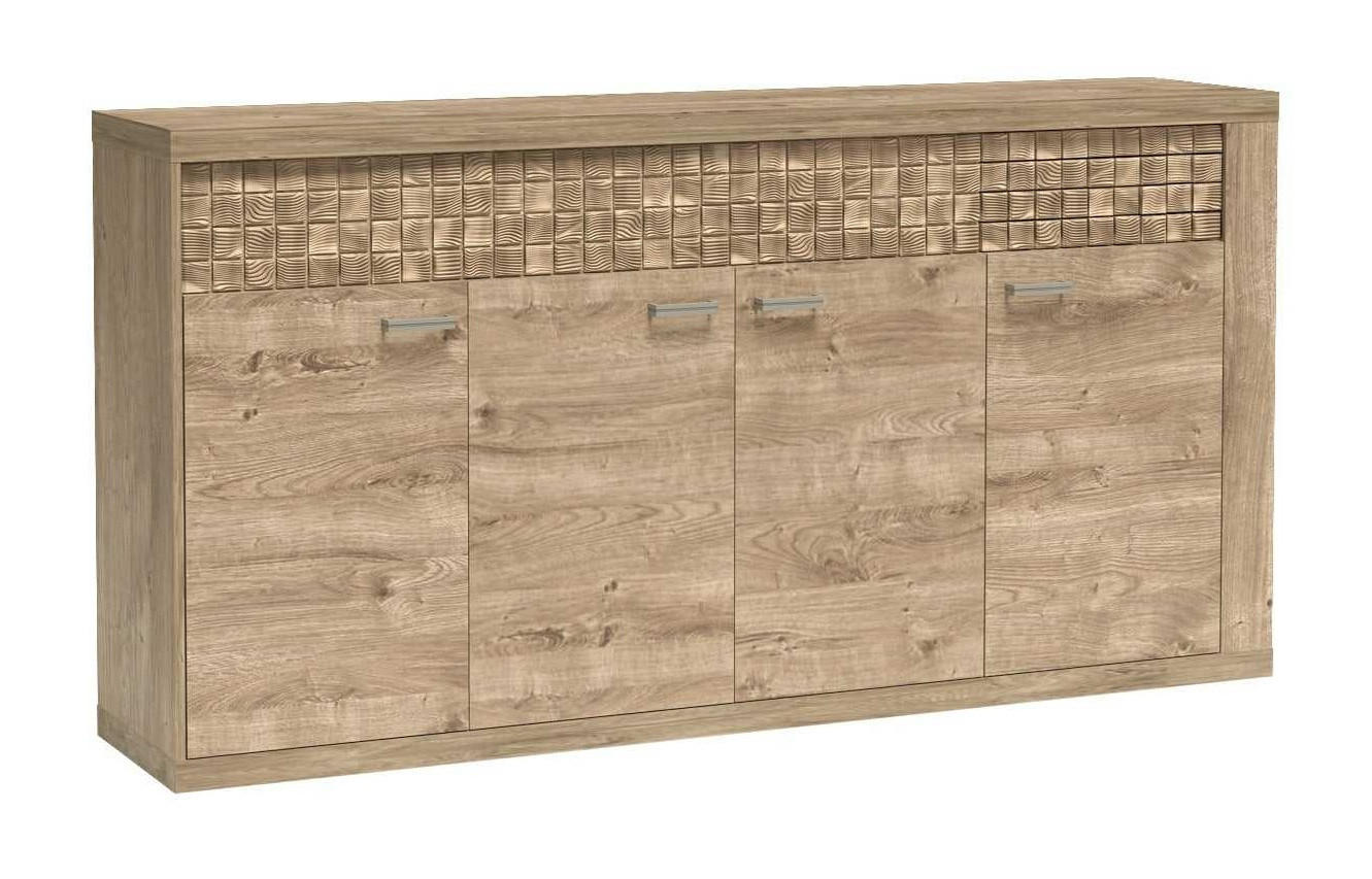 KOMMODE NATURAL N-9 - Eichefarben, Holzwerkstoff (192/100/41cm) - Meblini