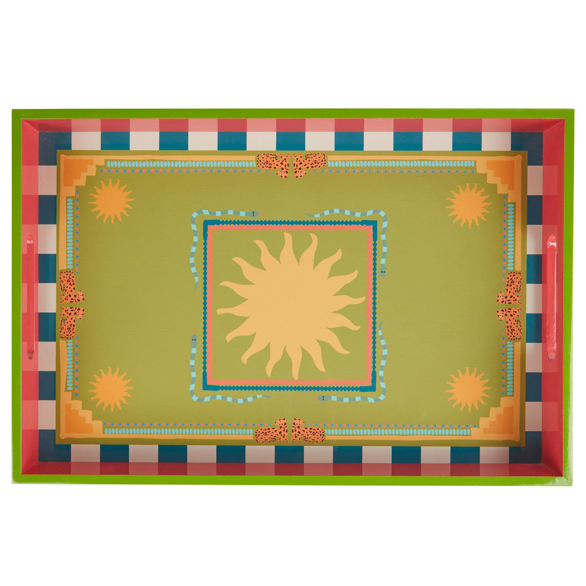 DEKOTABLETT Nazar - Grün, Holzwerkstoff (5cm) - Butlers