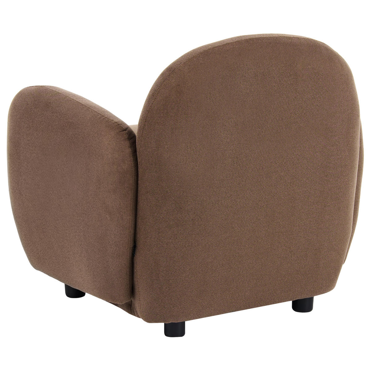 SESSEL Stoff Braun Jule - Schwarz/Braun, Kunststoff/Textil (89/77/82cm) - Beliani