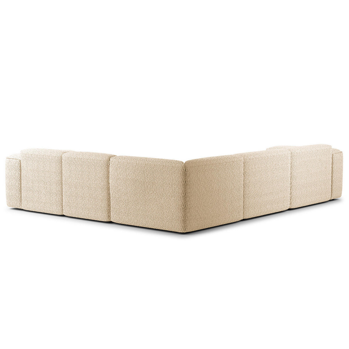 ECKSOFA mit Rundecke - Beige/Schwarz, Kunststoff/Textil (325/260cm) - home24