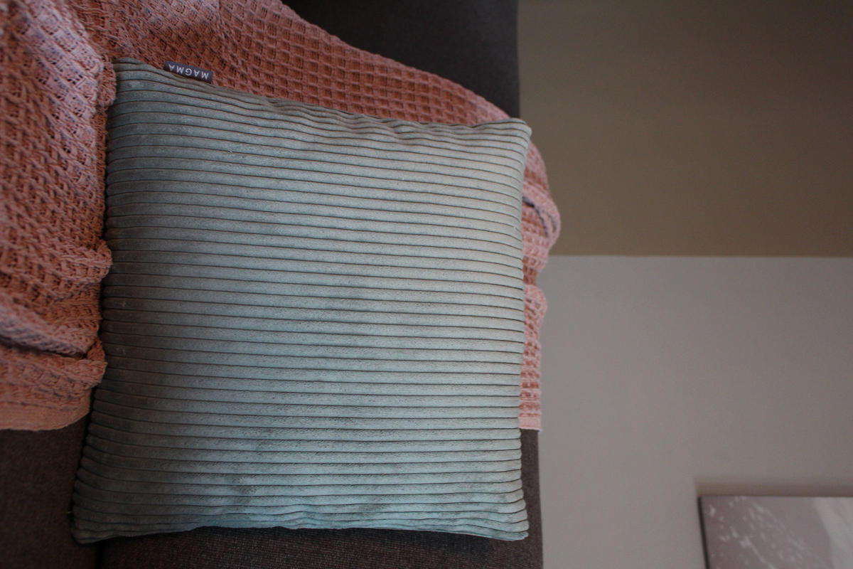 KISSENHÜLLE Shara Cord Look salbei - Salbeigrün, Textil (45/45cm) - Magma Heimtexx