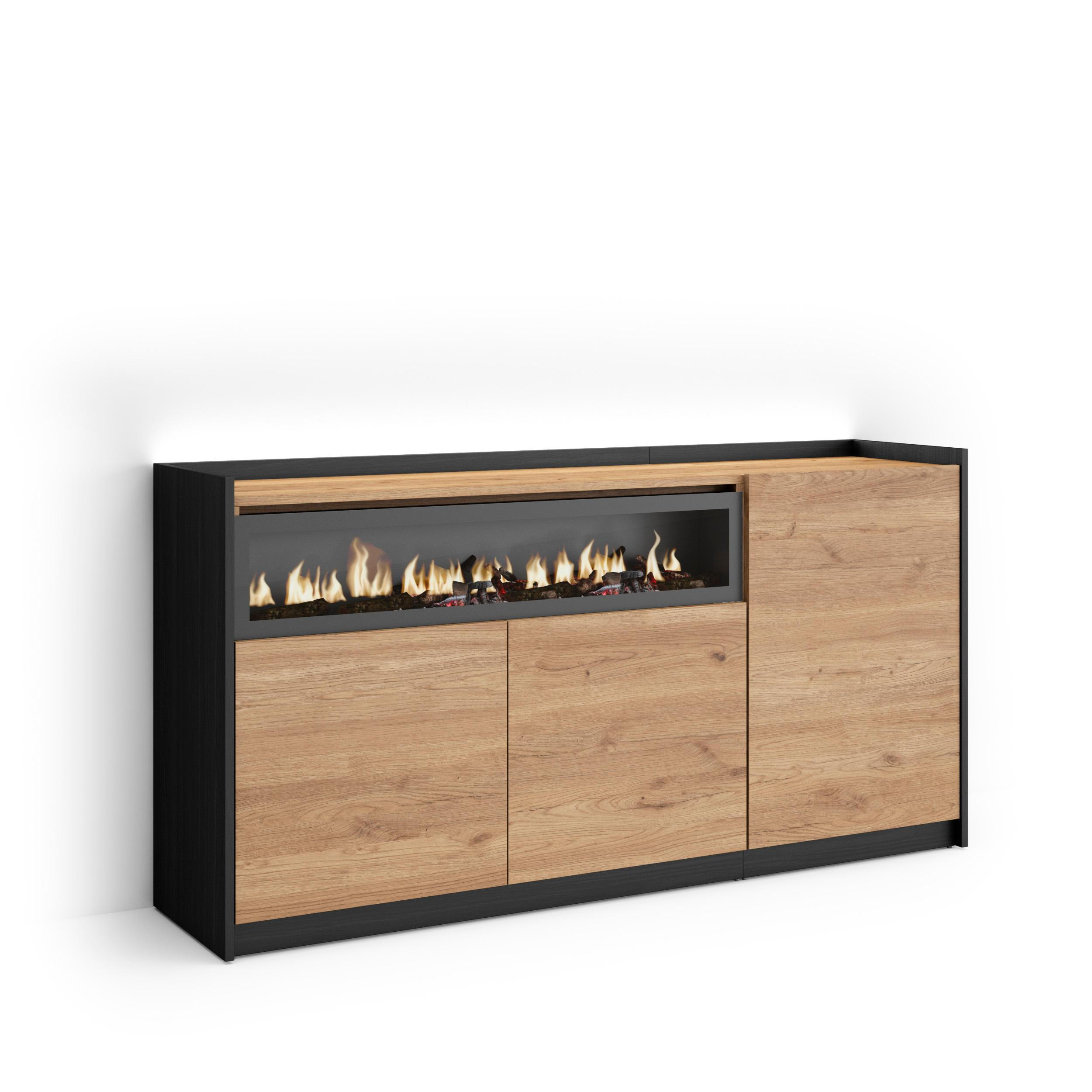 Skraut Home Sideboard, Eiche 156x80x37 cm