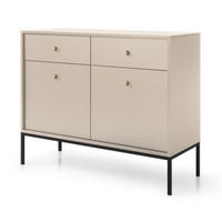 SIDEBOARD Beige MONAKO Mit Schwarzem Gestell MKSZ104 - Beige, Holzwerkstoff (103.5/83.2/39cm) - Sepro Meble
