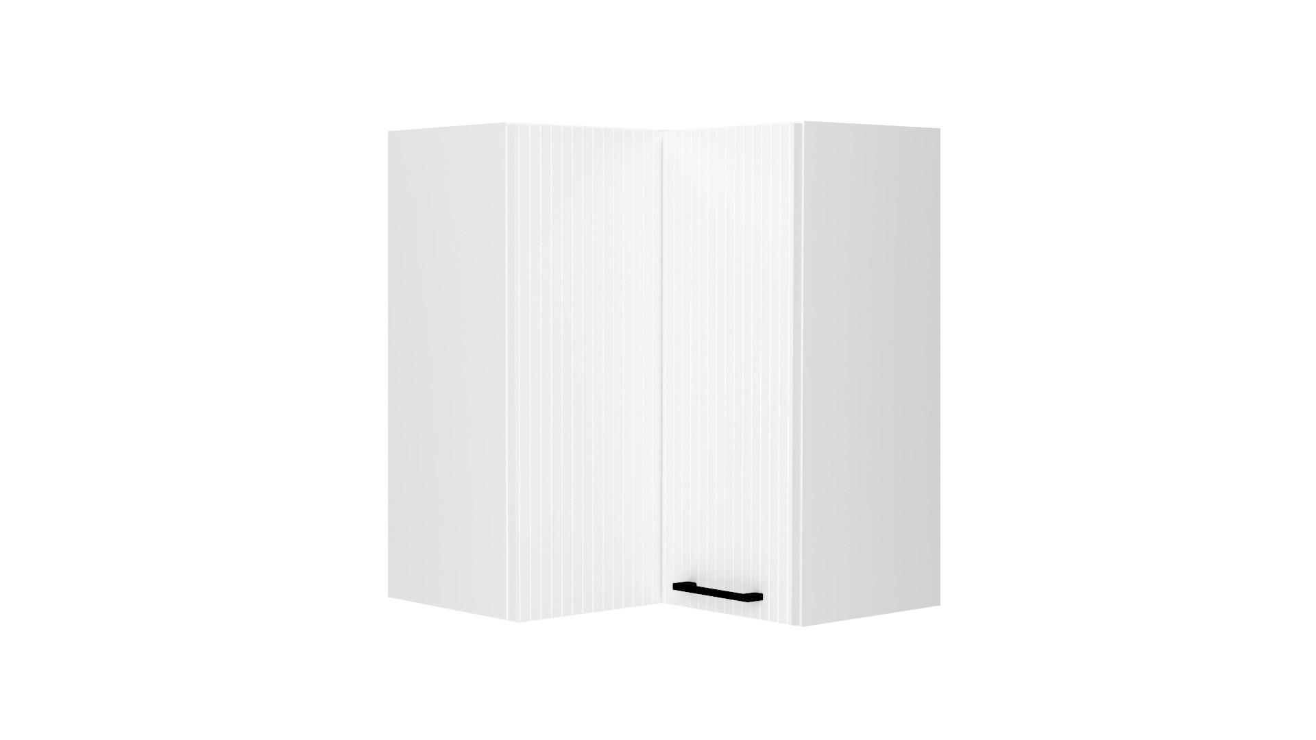 ECKHÄNGESCHRANK - WRN P/L ( S2100/86 ) - KATE - Platzsparende Lösung mit Stil - Weiß, Holz/Metall (60/72/60cm) - ROYAL24_MARKT