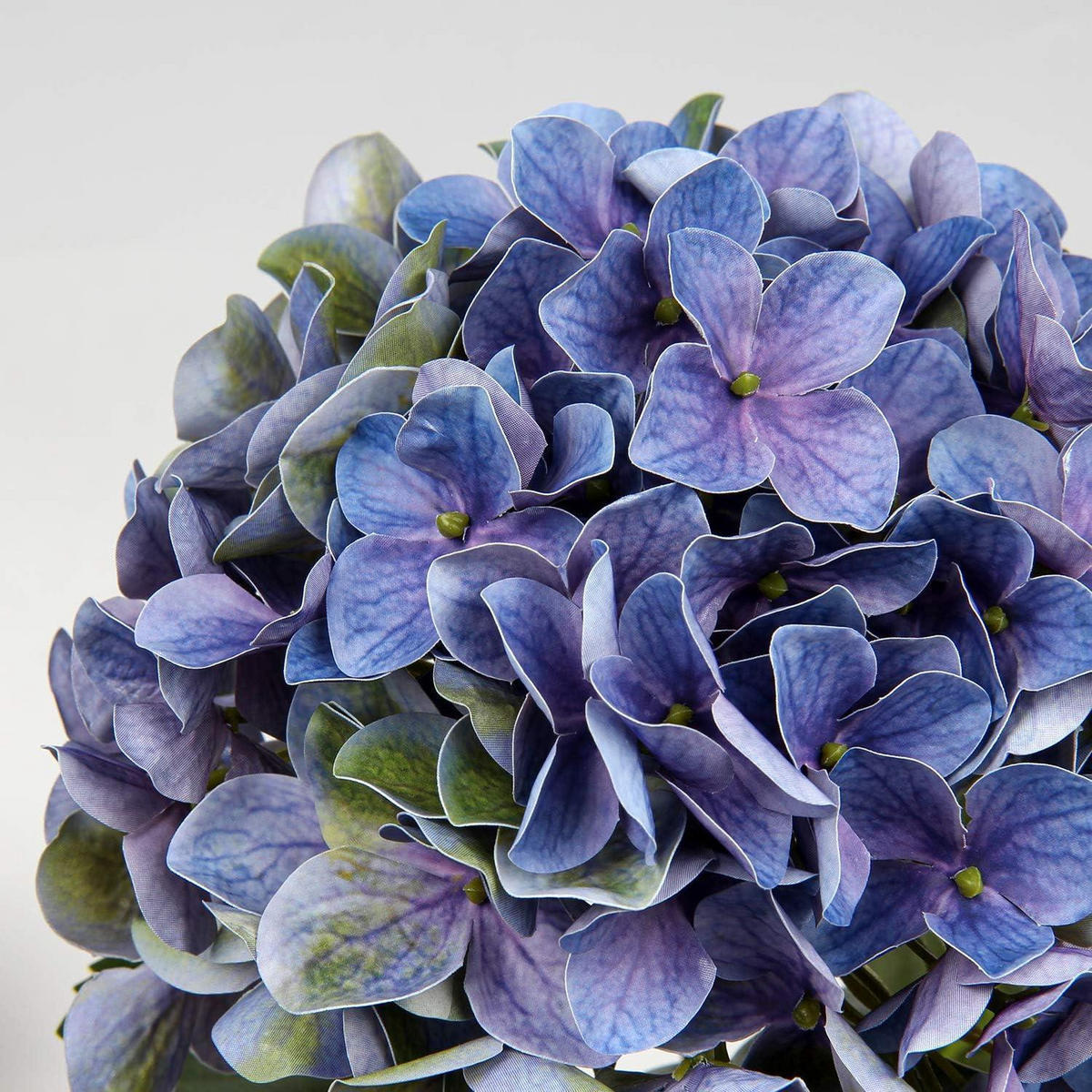 KUNSTBLUMEN Hortensie 2 Stück Slate Blue 63 cm - Blau, Kunststoff (10cm)