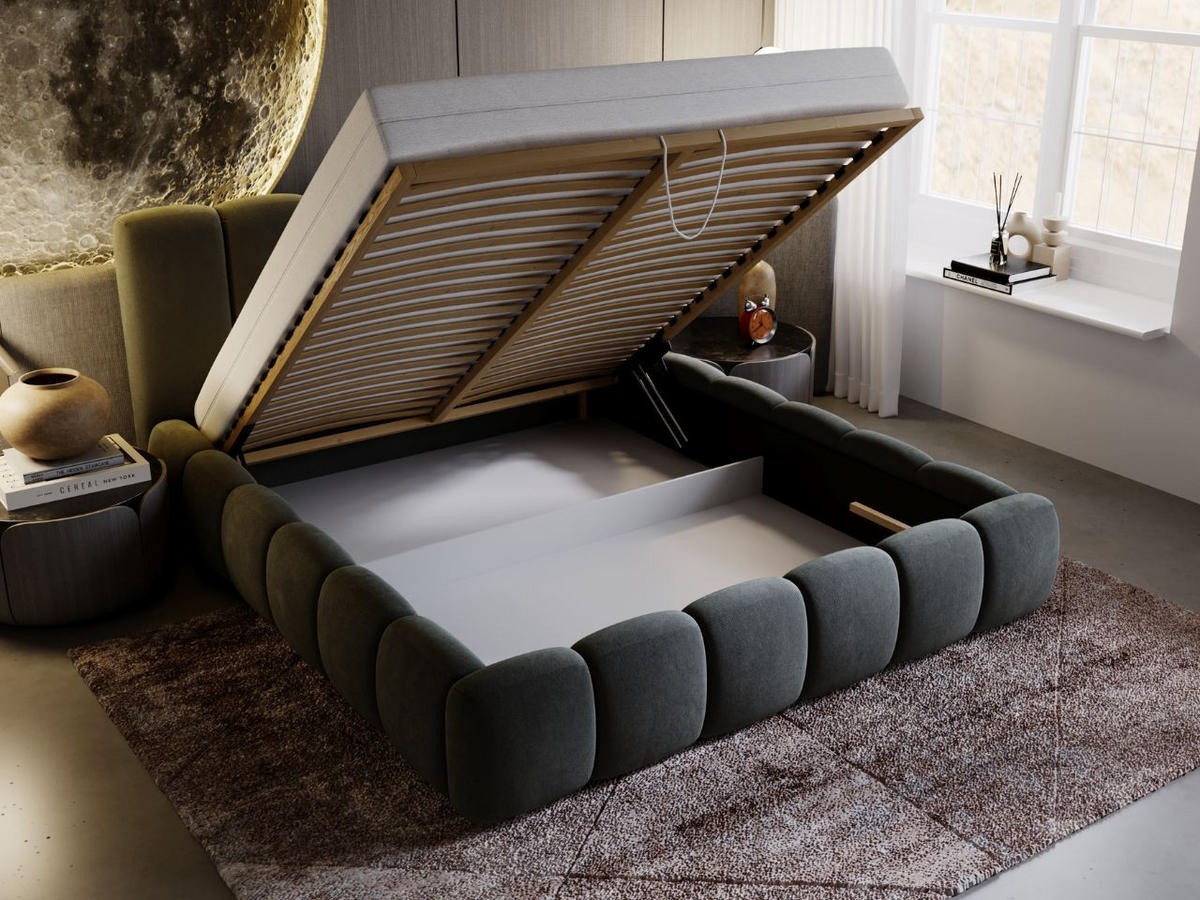 POLSTERBETT Cloud 140x200 Grau - Grau, Textil (140/200cm) - Graingold