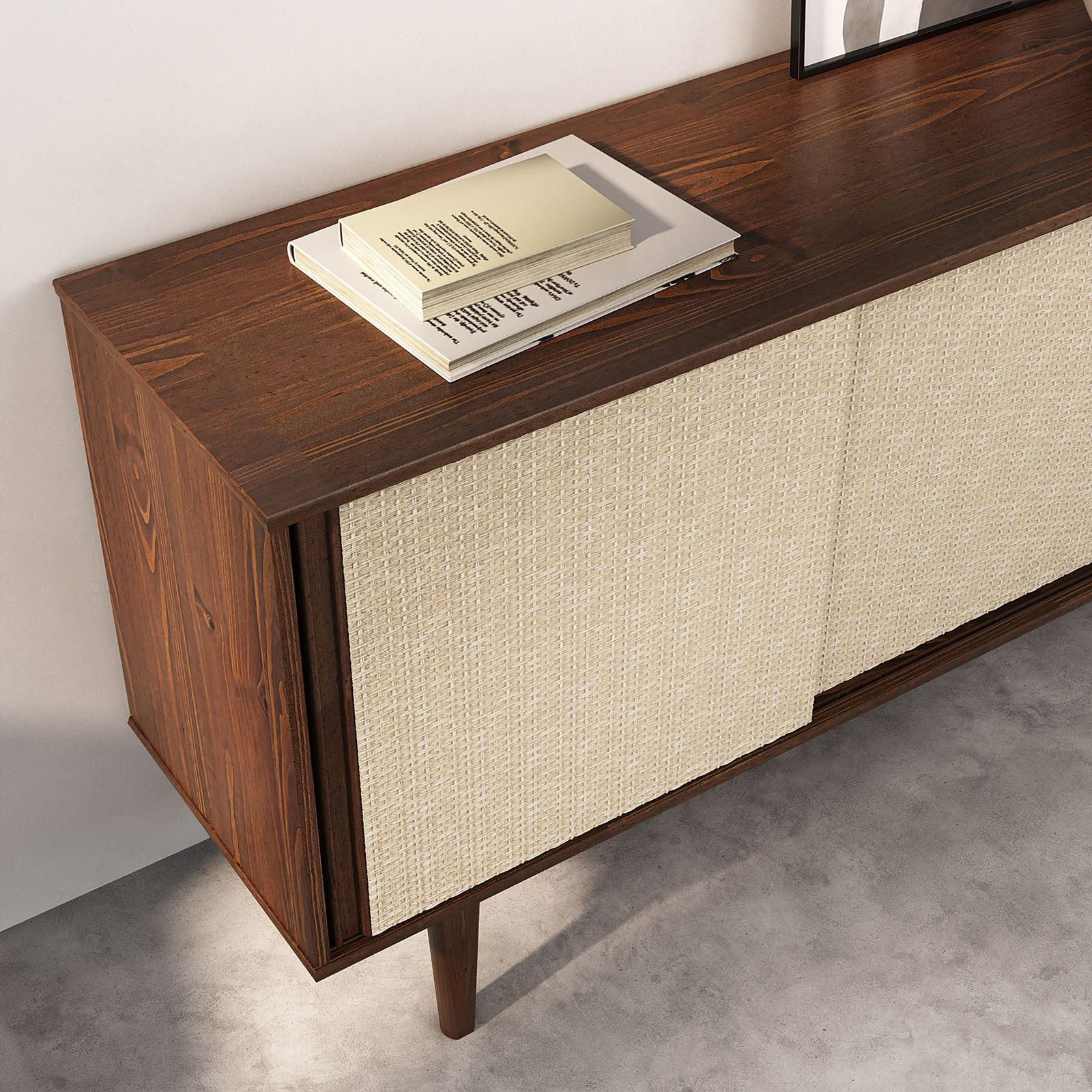 SIDEBOARD SIMONA - Nussbaumfarben, Holz (175/76/41cm) - IDIMEX