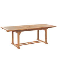 GARTENTISCH Akazienholz hellbraun 160/220/90 cm ausziehbar Java - Hellbraun, Holz (160/90/74cm) - Beliani
