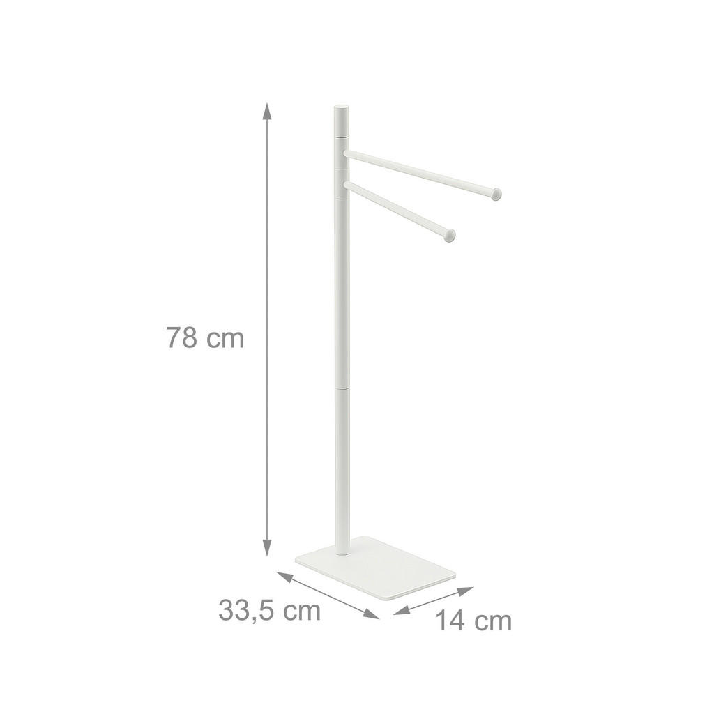Thumbnail - Relaxdays Handtuchständer, Weiß, Metall, 33.5x78x14 cm, Badaccessoires, Waschplatzzubehör, Handtuchhaken