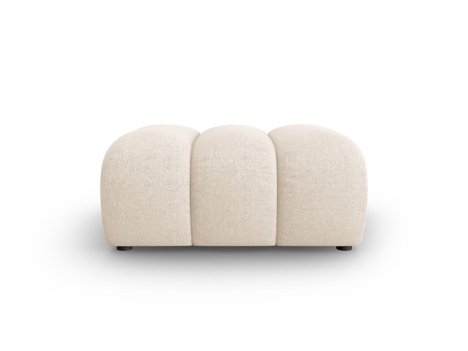 POUF Lupine aus Chenille-Stoff leichtes beige - Creme, Textil (95/43/92cm) - Micadoni