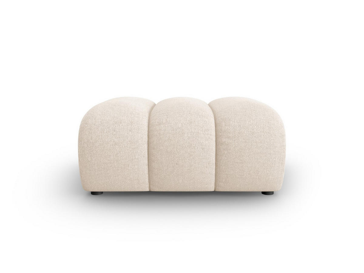 POUF Lupine aus Chenille-Stoff leichtes beige - Creme, Textil (95/43/92cm) - Micadoni