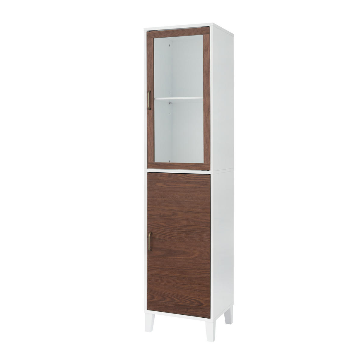 HOCHSCHRANK Weiß - Weiß, Holzwerkstoff (38.1/166.4/33cm) - Teamson Home