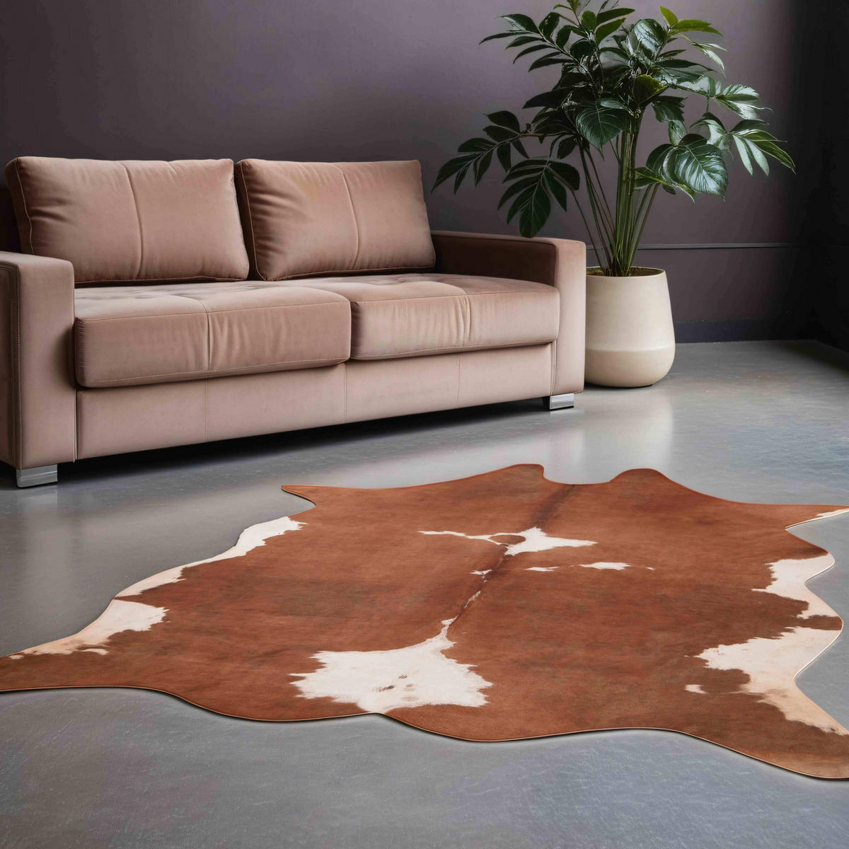 TEPPICH, 155 x 190 cm, Braun - Braun, Textil (155/190cm) - Oviala