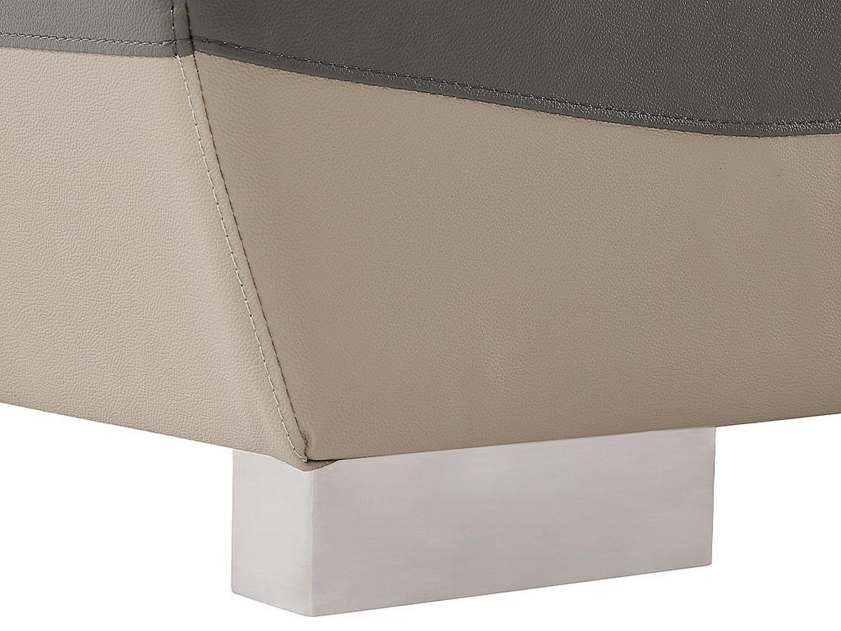 LEDERSOFA 3-Sitzer - Taupe - FRANCESCA - Braun, Leder (210/86/85cm) - Vente-Unique