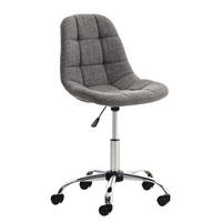 BÜROSTUHL Emily, Stoff Hellgrau - Grau, Textil/Metall (55/91/55cm) - TPFLiving