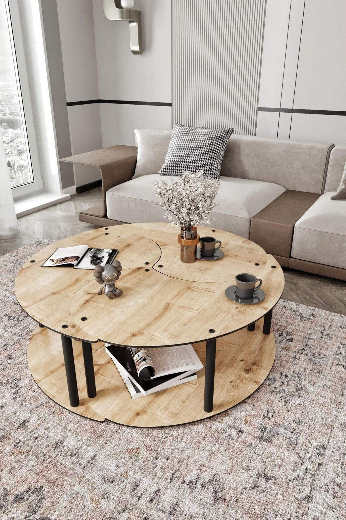 COUCHTISCH yin Braun - Braun, Holz (70/70/38cm) - Habitat Garten