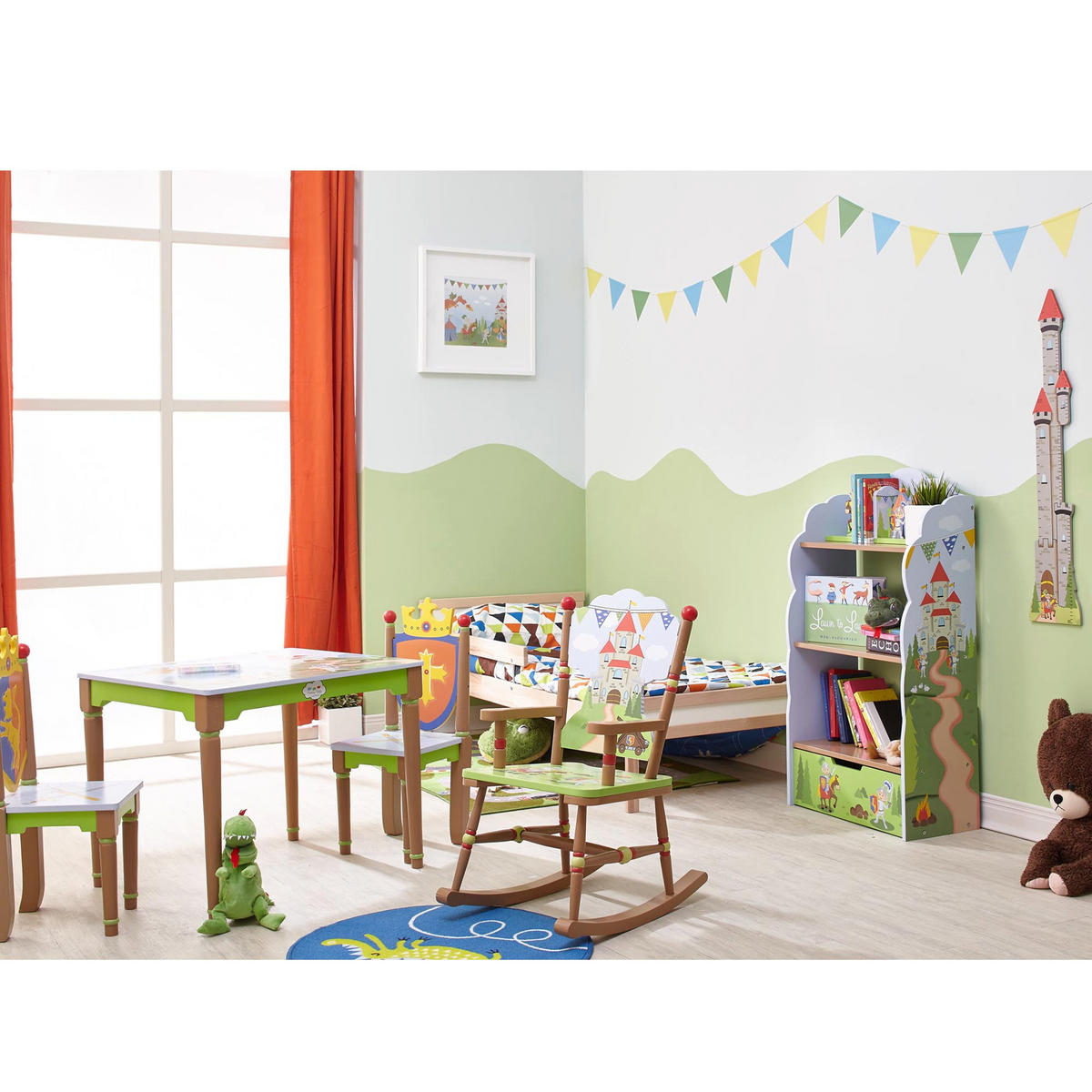 HOLZTISCH Kinder, Mehrfarbig, 56cm - Multicolor, Holz (59.4/55.9/71.1cm) - Teamson Kids