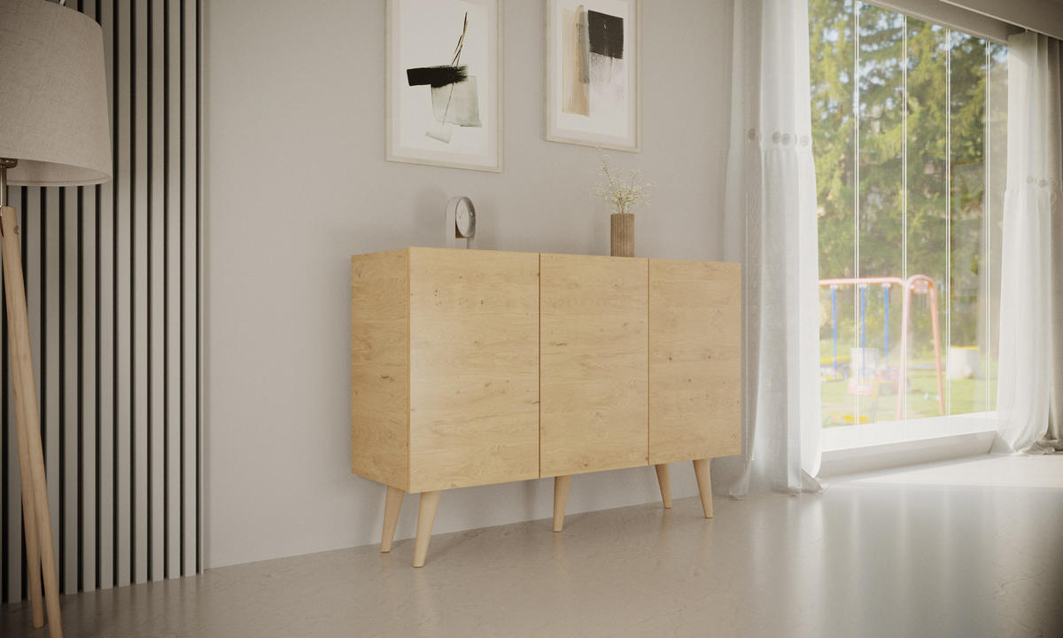 SIDEBOARD Toronto Holz - Braun, Holzwerkstoff (120/95.5/40cm) - Petits-meubles